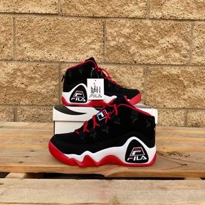 Fila grant hill black/red sneakers size 6Y